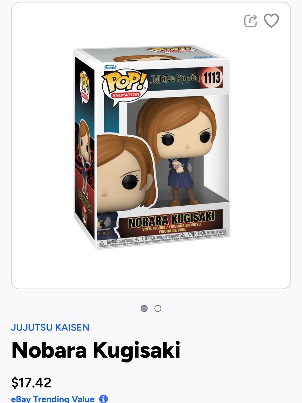 Funko Nobara Kugisaki Pop! Vinyl Figure - Jujutsu Kaisen-1113